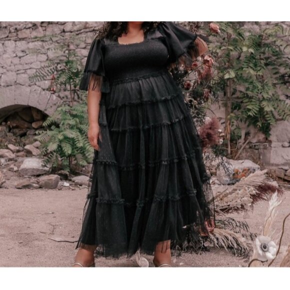 Jessakae Women's Sz 2X Black Senna Tulle Dress - Picture 14 of 14